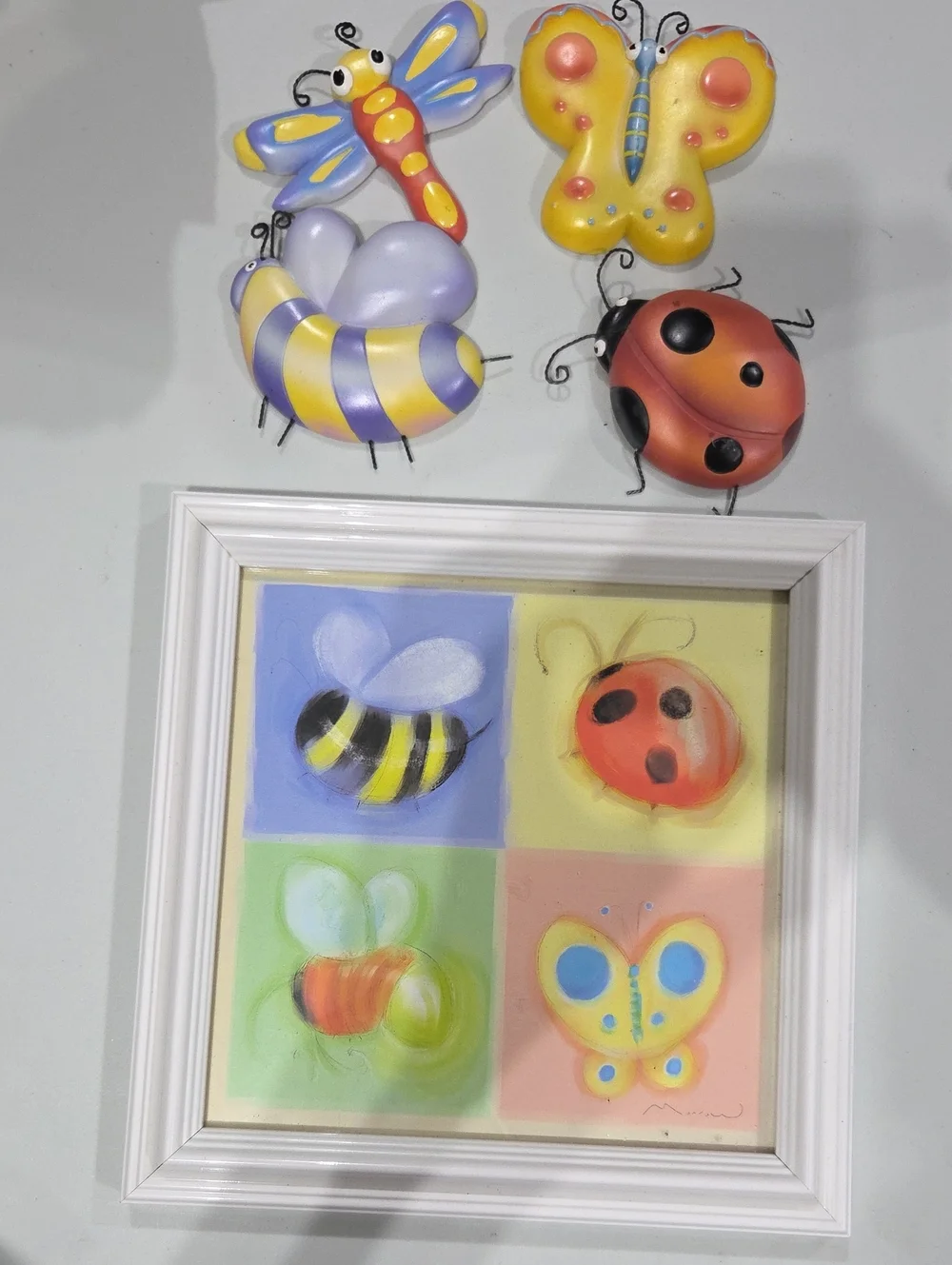 Whimsical Bugs Wall Art - Yellow, Purple & Red